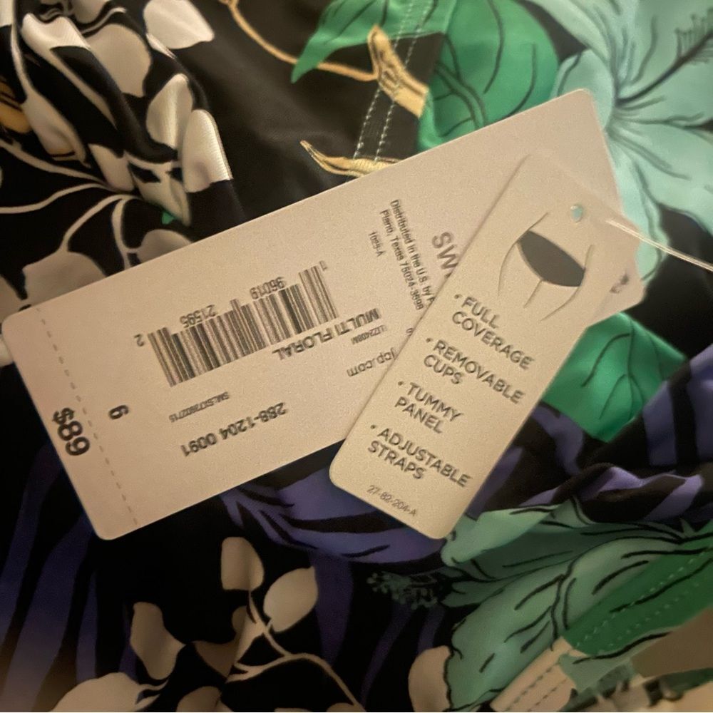 Liz Claiborne Womens Floral Swim Dress Size 6 - Picture 4 of 4